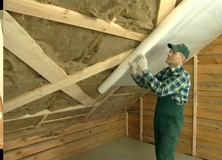 Технология утепление крыши изнутри минеральной ватой, видео