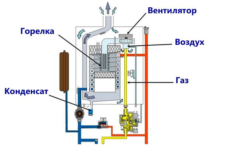 Как работает двухконтурный газовый котел: схема действия отопительного прибора