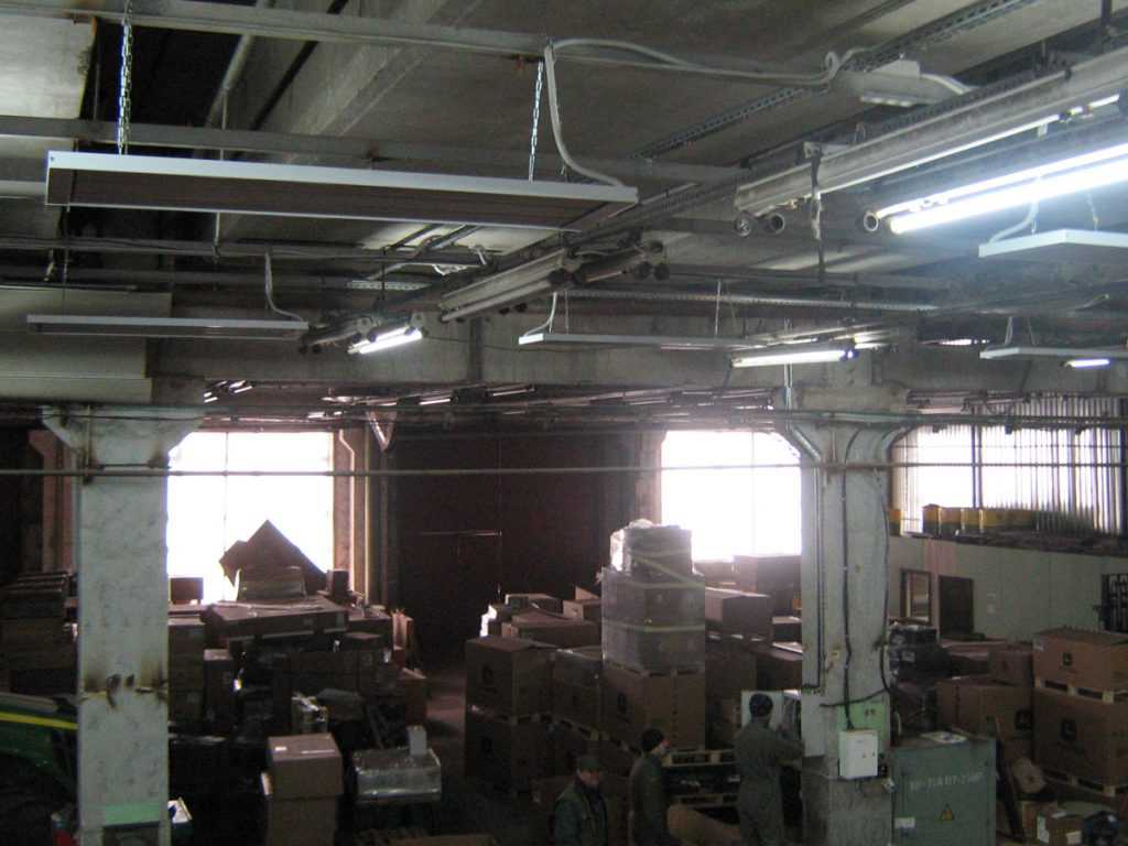 Системы отопления складских помещений большого объема – склад и техника