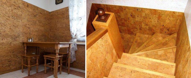 Пробковый утеплитель для стен: как отделать пробковым покрытием стены в комнате, коридоре, кухне или гостиной, какой клей применять для рулонного типа