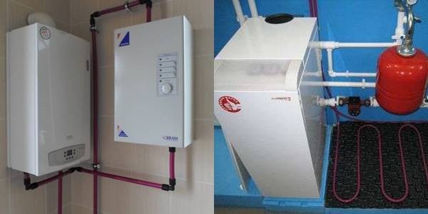 Двухконтурный котел электрический для отопления и водоснабжения настенный в частном доме