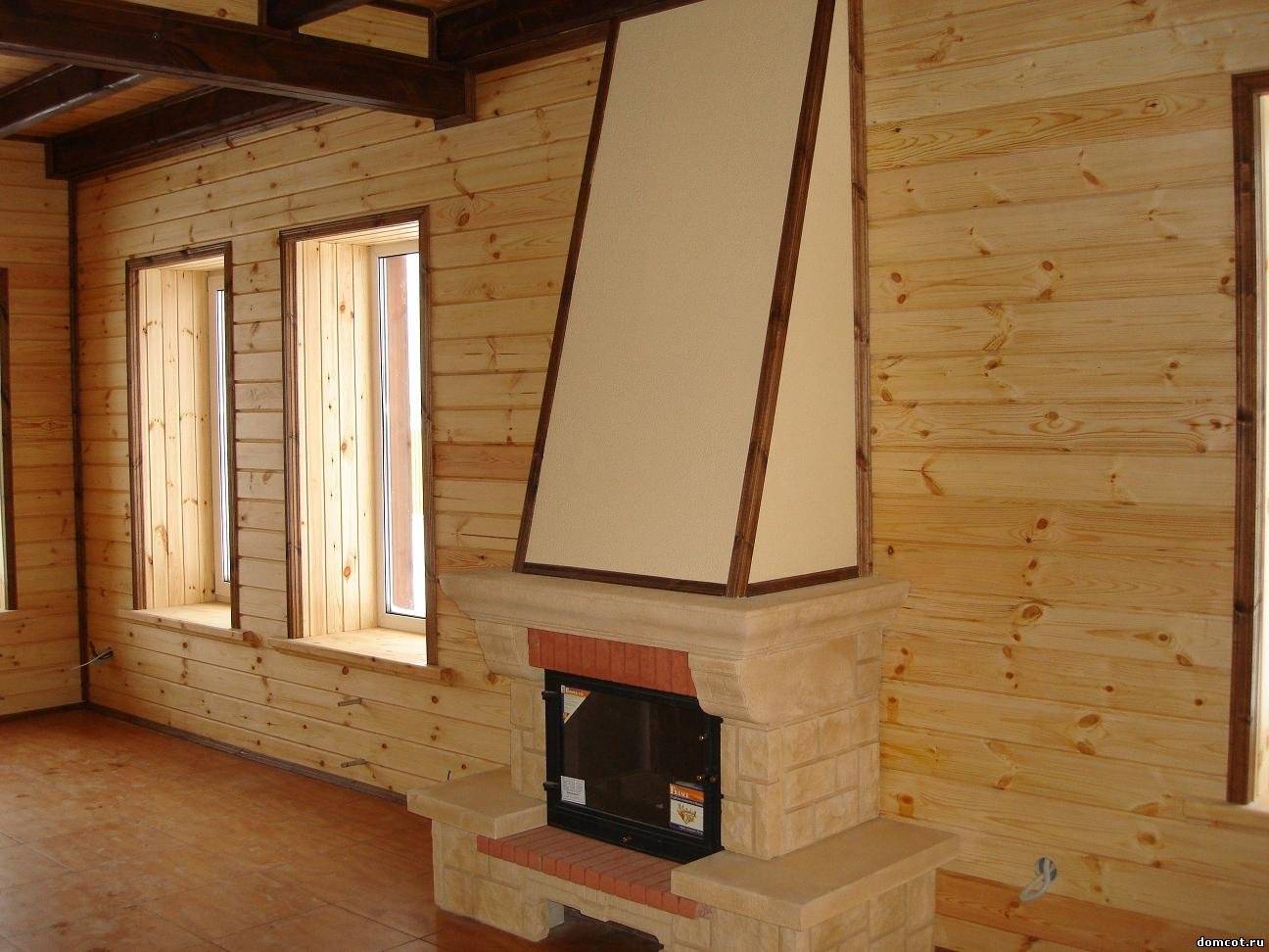 Установка камина в деревянном доме, основные этапы работы